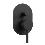 Artos Round Pressure Balance Mixer with Push Button Diverter Trim Kit in Matte Black – F903-7TKBK