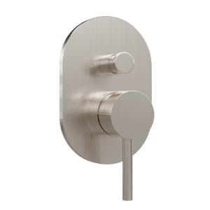 Artos Round Pressure Balance Mixer with Push Button Diverter Trim Kit in Brushed Nickel – F903-7TKBN