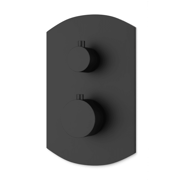 Artos Transitional Thermostat with 3-Way Diverter & Off Position Trim Kit in Matte Black – F903B-56TKBK