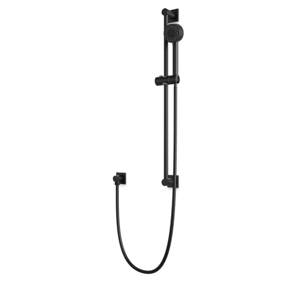 Artos Square + Round Multifunction Flexible Hose Slidebar Kit with Separate Water Outlet in Matte Black – F907-101BK