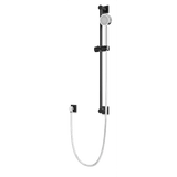 Artos Square + Round Multifunction Flexible Hose Slidebar Kit with Separate Water Outlet in Chrome/Matte Black – F907-101CHB