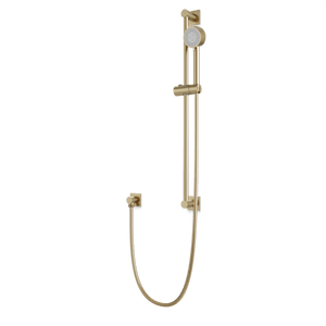 Artos Square + Round Multifunction Flexible Hose Slidebar Kit with Separate Water Outlet in Satin Brass