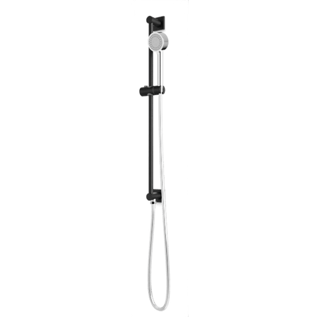 Artos Square + Round Multifunction Flexible Hose Integrated Slidebar Kit in Chrome/Matte Black – F907-102CHB