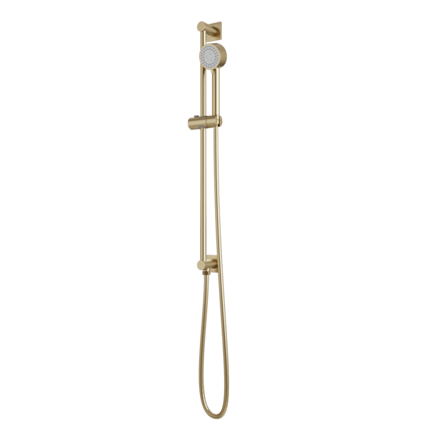 Artos Square + Round Multifunction Flexible Hose Integrated Slidebar Kit in Satin Brass – F907-102SB