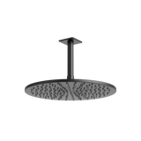 Artos Otella 12" Rain Shower Head on Ceiling Mount Arm Matte Black – F907-18/5BK