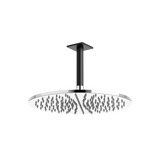 Artos Otella 12" Rain Shower Head on Ceiling Mount Arm Chrome / Matte Black – F907-18/5CHB