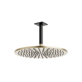 Artos Otella 12" Rain Shower Head on Ceiling Mount Arm in Satin Brass/Matte Black – F907-15/5SBB