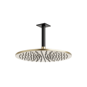Artos Otella 12" Rain Shower Head on Ceiling Mount Arm in Satin Brass/Matte Black – F907-15/5SBB