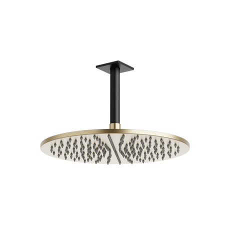 Artos Otella 12" Rain Shower Head on Ceiling Mount Arm in Satin Brass/Matte Black – F907-15/5SBB