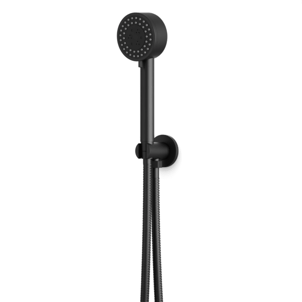 Artos Round Multifunction Flexible Hose Handshower Kit in Matte Black – F907-20BK