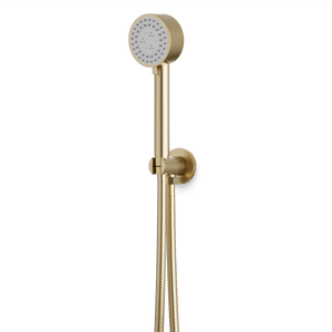 Artos Round Multifunction Flexible Hose Handshower Kit in Satin Brass – F907-20SB