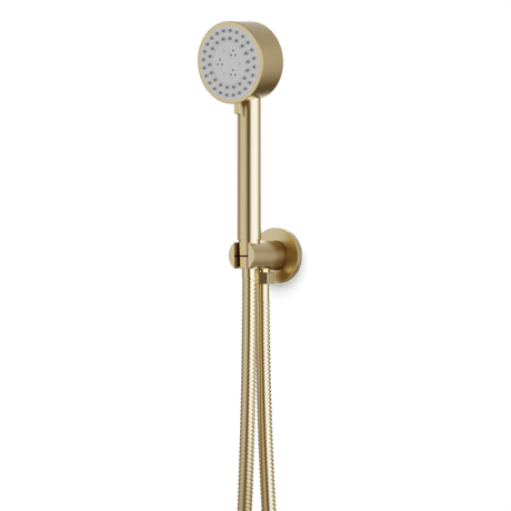 Artos Round Multifunction Flexible Hose Handshower Kit in Satin Brass – F907-20SB