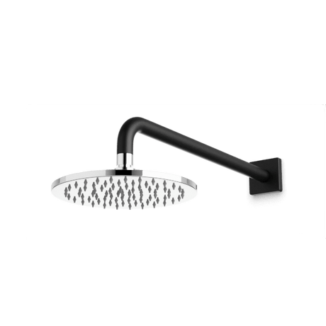 Artos Otella 8" Rain Shower Head on Wall Mount Arm in Chrome/Matte Black – F907-32CHB