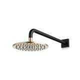 Artos Otella 8" Rain Shower Head on Wall Mount Arm in Satin Brass/Matte Black – F907-32SBB