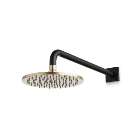 Artos Otella 8" Rain Shower Head on Wall Mount Arm in Satin Brass/Matte Black – F907-32SBB