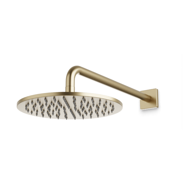 Artos Otella 10" Rain Shower Head on Wall Mount Arm in Satin Brass – F907-70SB