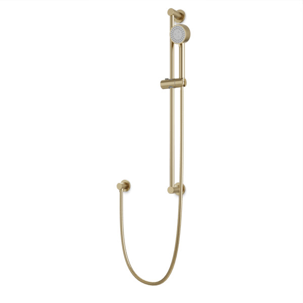 Artos Round Multifunction Flexible Hose Slidebar Kit with Separate Water Outlet in Satin Brass – F907-83SB