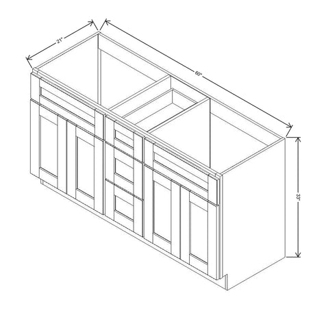 Greige " Wide × " High Wall Cabinet - J&K Cabinetry