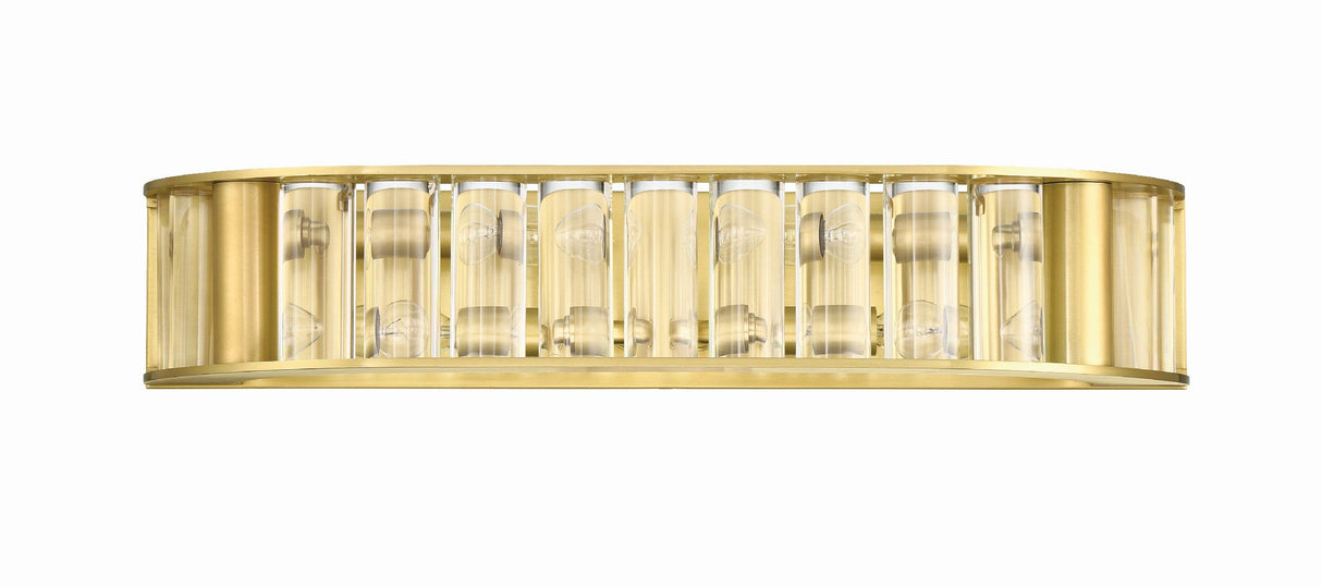 Libby Langdon for Crystorama Farris 4 Light Aged Brass Bathroom Vanity FAR-6005-AG