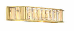 Libby Langdon for Crystorama Farris 4 Light Aged Brass Bathroom Vanity FAR-6005-AG