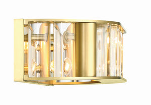 Libby Langdon for Crystorama Farris 4 Light Aged Brass Bathroom Vanity FAR-6005-AG