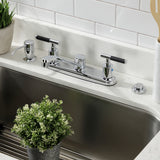 Kaiser FB111CKL Two-Handle 2-Hole Deck Mount 8" Centerset Kitchen Faucet, Polished Chrome