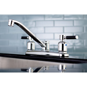 Kaiser FB111DKL Two-Handle 2-Hole Deck Mount 8" Centerset Kitchen Faucet, Polished Chrome