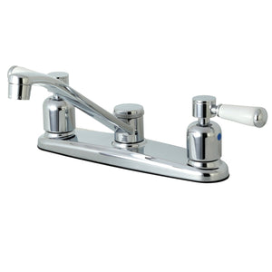 Paris FB111DPL Two-Handle 2-Hole Deck Mount 8" Centerset Kitchen Faucet, Polished Chrome
