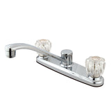 Americana FB111 Two-Handle 2-Hole Deck Mount 8" Centerset Kitchen Faucet, Polished Chrome