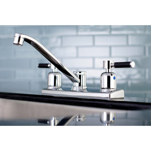 Kaiser FB121DKL Two-Handle 2-Hole Deck Mount 8" Centerset Kitchen Faucet, Polished Chrome