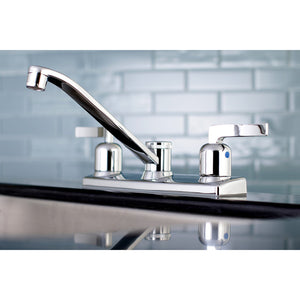 Centurion FB121EFL Two-Handle 2-Hole Deck Mount 8" Centerset Kitchen Faucet, Polished Chrome