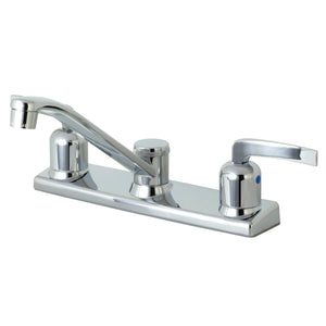 Centurion FB121EFL Two-Handle 2-Hole Deck Mount 8" Centerset Kitchen Faucet, Polished Chrome
