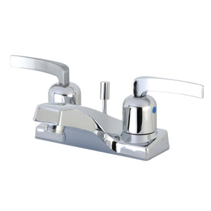 Centurion FB201EFL Two-Handle 3-Hole Deck Mount 4" Centerset Bathroom Faucet with Plastic Pop-Up, Polished Chrome