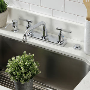 Kaiser FB2131CKL Two-Handle 2-Hole Deck Mount 8" Centerset Kitchen Faucet, Polished Chrome