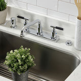 Kaiser FB2131CKL Two-Handle 2-Hole Deck Mount 8" Centerset Kitchen Faucet, Polished Chrome