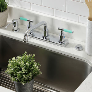 Kaiser FB2131CKL Two-Handle 2-Hole Deck Mount 8" Centerset Kitchen Faucet, Polished Chrome
