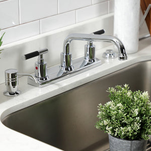 Kaiser FB2131CKL Two-Handle 2-Hole Deck Mount 8" Centerset Kitchen Faucet, Polished Chrome