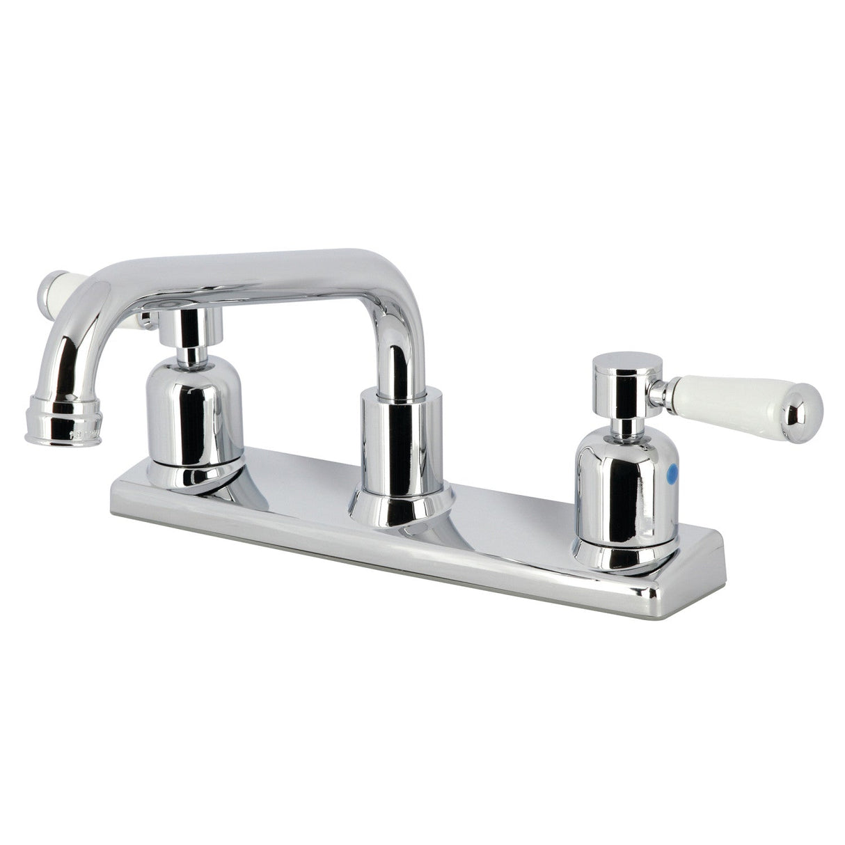 Paris FB2131DPL Two-Handle 2-Hole Deck Mount 8" Centerset Kitchen Faucet, Polished Chrome