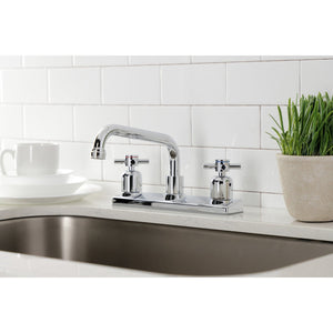 Concord FB2131DX Two-Handle 2-Hole Deck Mount 8" Centerset Kitchen Faucet, Polished Chrome