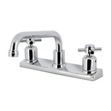 Concord FB2131DX Two-Handle 2-Hole Deck Mount 8" Centerset Kitchen Faucet, Polished Chrome