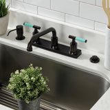 Kaiser FB2135CKL Two-Handle 2-Hole Deck Mount 8" Centerset Kitchen Faucet, Oil Rubbed Bronze