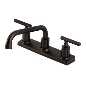 Manhattan FB2135CML Two-Handle 2-Hole Deck Mount 8" Centerset Kitchen Faucet, Oil Rubbed Bronze