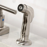 Manhattan FB2138CML Two-Handle 2-Hole Deck Mount 8" Centerset Kitchen Faucet, Brushed Nickel
