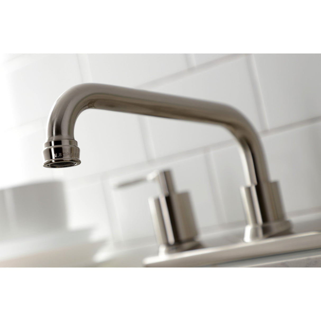 Serena FB2138SVL Two-Handle 2-Hole Deck Mount 8" Centerset Kitchen Faucet, Brushed Nickel