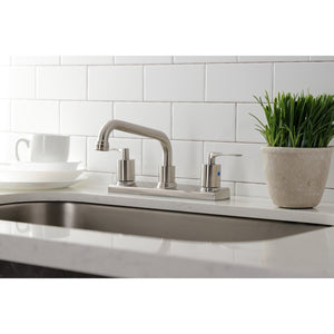 Serena FB2138SVL Two-Handle 2-Hole Deck Mount 8" Centerset Kitchen Faucet, Brushed Nickel
