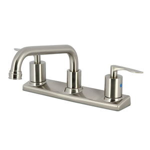 Serena FB2138SVL Two-Handle 2-Hole Deck Mount 8" Centerset Kitchen Faucet, Brushed Nickel
