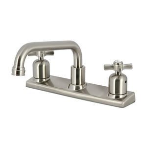 Millennium FB2138ZX Two-Handle 2-Hole Deck Mount 8" Centerset Kitchen Faucet, Brushed Nickel