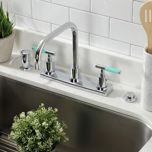 Kaiser FB2141CKL Two-Handle 2-Hole Deck Mount 8" Centerset Kitchen Faucet, Polished Chrome