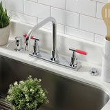 Kaiser FB2141CKL Two-Handle 2-Hole Deck Mount 8" Centerset Kitchen Faucet, Polished Chrome