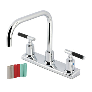 Kaiser FB2141CKL Two-Handle 2-Hole Deck Mount 8" Centerset Kitchen Faucet, Polished Chrome